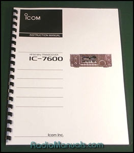 Icom IC-7600 Instruction Manual
